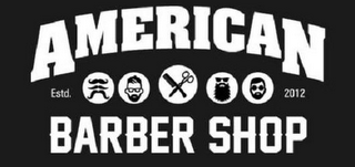 AMERICAN BARBER SHOP ESTD. 2012 logo