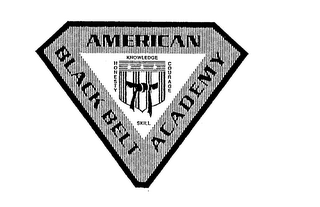 AMERICAN BLACK BELT ACADEMY HONESTY KNOWLEDGE COURAGE SKILL logo