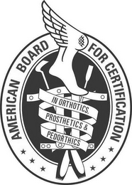 AMERICAN BOARD FOR CERTIFICATION IN ORTHOTICS, PROSTHETICS & PEDORTHICS logo