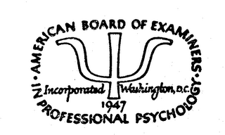 AMERICAN BOARD OF EXAMINERS IN PROFESSIONAL PSYCHOLOGY INCORPORATED WASHINGTON, D.C. 1947 logo
