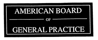 AMERICAN BOARD OF GENERAL PRACTICE logo