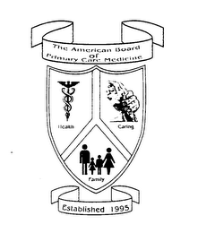 AMERICAN BOARD OF PRIMARY CARE MEDICINE HEALTH CARING FAMILY ESTABLISHED 1995 logo