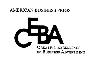 AMERICAN BUSINESS PRESS CEBA CREATIVE EXCELLENCE IN BUSINESS ADVERTISING logo