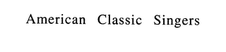 AMERICAN CLASSIC SINGERS logo