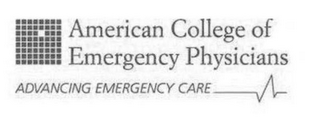 AMERICAN COLLEGE OF EMERGENCY PHYSICIANS ADVANCING EMERGENCY CARE logo
