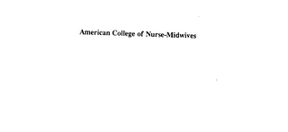 AMERICAN COLLEGE OF NURSE-MIDWIVES logo