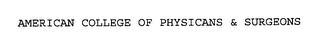 AMERICAN COLLEGE OF PHYSICIANS & SURGEONS logo