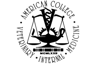 AMERICAN COLLEGE VETERINARY INTERNAL MEDICINE MCMLXXII logo
