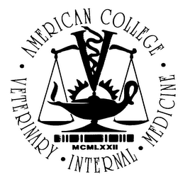AMERICAN COLLEGE VETERINARY INTERNAL MEDICINE MCMLXXII logo