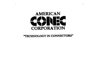AMERICAN CONEC CORPORATION "TECHNOLOGY IN CONNECTORS" logo