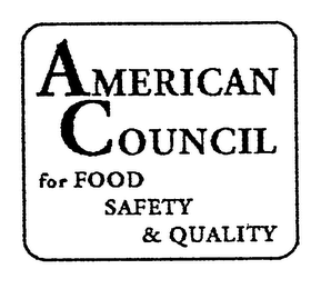 AMERICAN COUNCIL FOR FOOD SAFETY & QUALITY logo