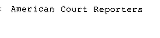 AMERICAN COURT REPORTERS logo
