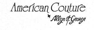 AMERICAN COUTURE BY ALLYN ST. GEORGE logo