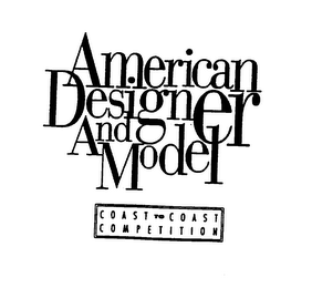 AMERICAN DESIGNER AND MODEL COAST TO COAST COMPETITION logo