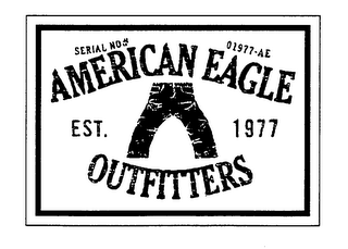 AMERICAN EAGLE OUTFITTERS EST. 1977 SERIAL NO# 01977-AE logo
