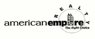 AMERICAN EMPIRE REALTY THE RIGHT CHOICE logo