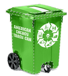 AMERICAN ENERGY TRASH CAN logo