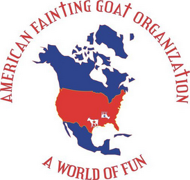 AMERICAN FAINTING GOAT ORGANIZATION A WORLD OF FUN logo