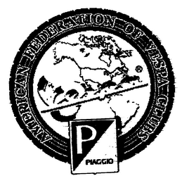 AMERICAN FEDERATION OF VESPA CLUBS P PIAGGIO logo