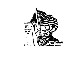 AMERICAN FLAG AND STATUE OF LIBERTY logo