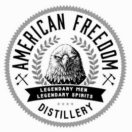 AMERICAN FREEDOM DISTILLERY LEGENDARY MEN LEGENDARY SPIRITS logo