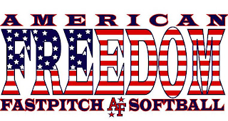 AMERICAN FREEDOM FASTPITCH SOFTBALL AF logo