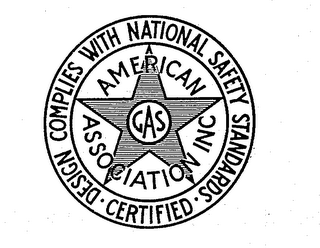 AMERICAN GAS ASSOCIATION INC. DESIGN COMPLIES WITH NATIONAL SAFETY STANDARDS CERTIFIED logo