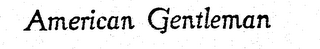 AMERICAN GENTLEMAN logo