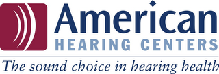 AMERICAN HEARING CENTERS THE SOUND CHOICE IN HEARING HEALTH logo