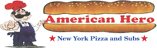 AMERICAN HERO NEW YORK PIZZA AND SUBS logo