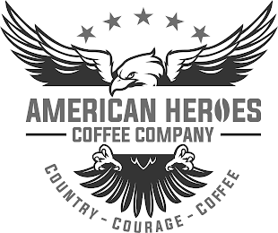 AMERICAN HEROES COFFEE COMPANY COUNTRY - COURAGE - COFFEE logo