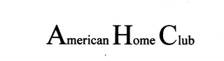 AMERICAN HOME CLUB logo