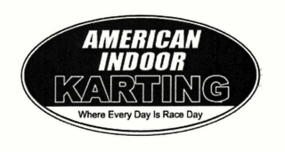 AMERICAN INDOOR KARTING WHERE EVERY DAY IS RACE DAY logo