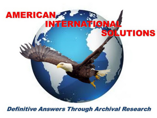 AMERICAN INTERNATIONAL SOLUTIONS, DEFINITIVE ANSWERS THROUGH ARCHIVAL RESEARCH logo
