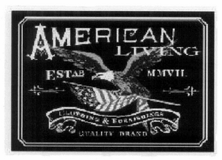 AMERICAN LIVING CLOTHING & FURNISHINGS U.S QUALITY BRAND logo