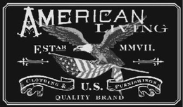 AMERICAN LIVING CLOTHING & FURNISHINGS U.S. QUALITY BRAND ESTAB MMVII logo