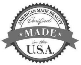 AMERICAN MADE BEAUTY VERIFIED MADE IN THE U.S.A. logo