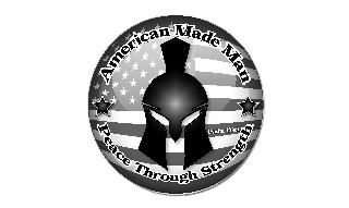 AMERICAN MADE MAN PEACE THROUGH STRENGTH PSALM 144:1 logo