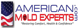 AMERICAN MOLD EXPERTS.COM "RESTORING COMFORT, HEALTH & CONFIDENCE" logo
