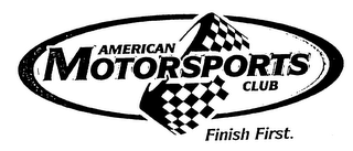 AMERICAN MOTORSPORTS CLUB FINISH FIRST logo