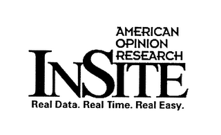 AMERICAN OPINION RESEARCH INSITE REAL DATA. REAL TIME. REAL EASY. logo