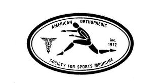 AMERICAN ORTHOPAEDIC SOCIETY FOR SPORTS MEDICINE INC. 1972 logo