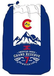 AMERICAN OWNED GRAND RESERVE AGED 7 YEARS WHISKY CC C logo