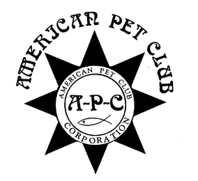 AMERICAN PET CLUB AMERICAN PET CLUB CORPORATION A-P-C logo