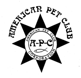 AMERICAN PET CLUB CORPORATION A-P-C AMERICAN PET CLUB logo