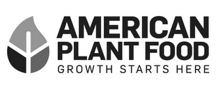 AMERICAN PLANT FOOD GROWTH STARTS HERE logo