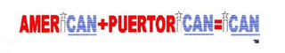 AMERICAN + PUERTORICAN = ICAN logo