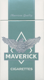 AMERICAN QUALITY MAVERICK CIGARETTES logo