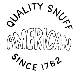 AMERICAN QUALITY SNUFF SINCE 1782 logo