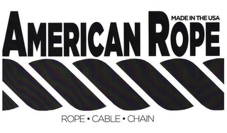 AMERICAN ROPE MADE IN THE USA ROPE CABLE CHAIN logo